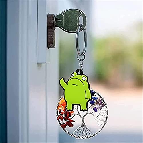 Pologmase Cartoon Frog Key Chain Animal Keyring Pvc Key Holder For Women Men Car Key Pendant Accessories For Bags, Purse, Belt #TOP2