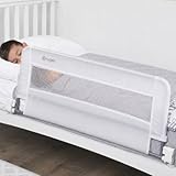 Regalo Safety Swing Down Crib Rail for Toddlers, 33' Baby Bed Rail Guard with Reinforced Anchor Safety System, Convertible Crib Bed Rail, White