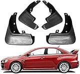 4 Piezas Faldillas antibarro de Coche para Lancer Sedan 2003-2007 Ex EVO 2008-2013 Sport 2017-2020, Trasero Delantero contra Salpicaduras Guardabarros Resistentes Desgaste,Exevo/2008-2013