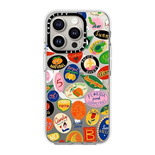 Coque transparente iPhone 15 Pro CASETiFY compatible MagSafe à motifs fruits