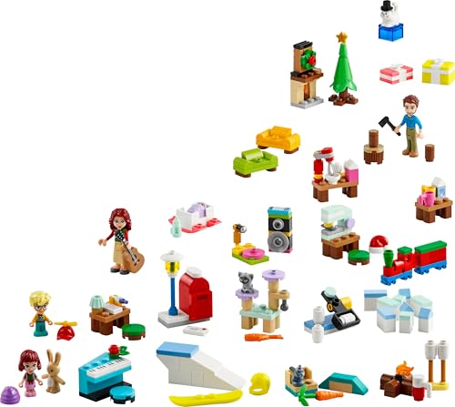 Image of LEGO Friends Advent Calendar 2024, Christmas Countdown Toy for Kids, 5 Characters, 3 Animals 42637