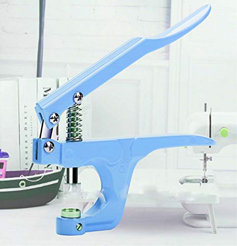 Kit Alicate De Pressão 3 Em 1 Tiffany + Botões Plástico Ilhós Azul Tiffany