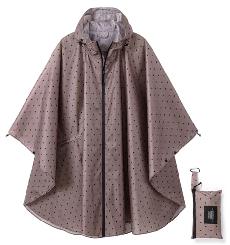Image of salamra Rain Poncho Jacket - Hooded Waterproof Raincoat with Pocket for Women Men Adults