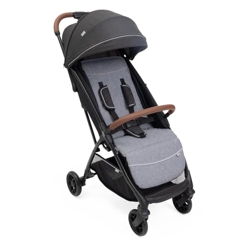 Chicco Glee Kinderwagen, Buggy praktisch und leicht, automatischer Verschluss, breiter und bequemer Sitz, hochwertige Räder, verstellbare Rückenlehne, Sonnendach, bis zu 22 kg, grau