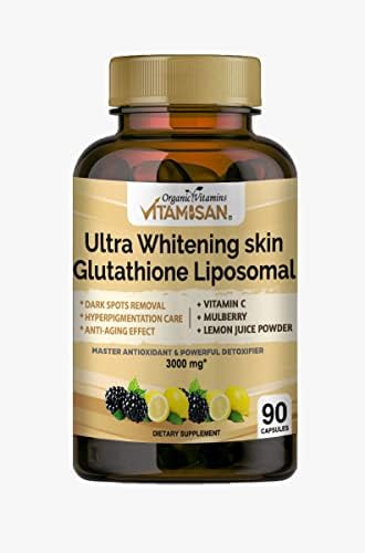VITAMISAN Glutathione Liposomal, NAC, Milk Thistle, Collagen 3000 mg Total, 90 Capsules, Made in USA, Fresh