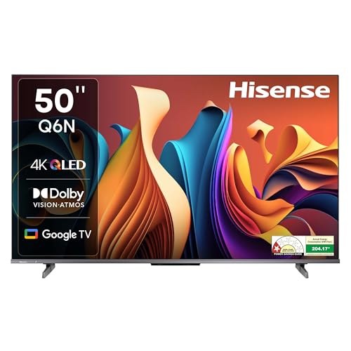 Image of Hisense 126 cm (50 inches) Q6N Series 4K Ultra HD Smart Google QLED TV (Grey)