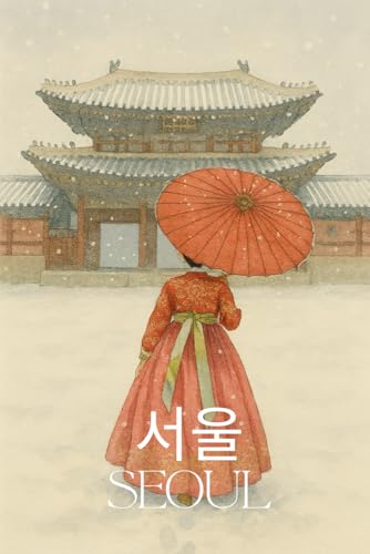 Winter Palace in Seoul South Korea with Traditional Korean Hanbok Notebook: Lined/Blank Page: 6x9, 120 Pages, Journal
