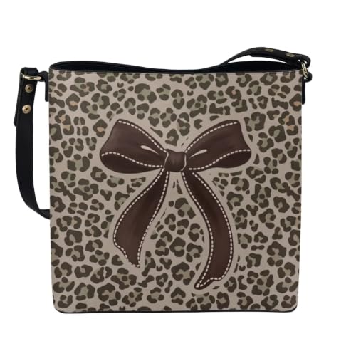 Image of HUGS IDEA Boho Bags for Women Leather Handbag Shoulder Bucket Crossbody Purse