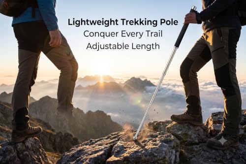 Image of Stainless Steel Stick Foldable Pointer Compact Magical, Extendable Wand with Comfortable Grip & Hiking Stick, Extendable Wand with Non-Slip Grip