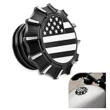 GUAIMI CNC Aluminum Fuel Gas Tank Oil Cap for Harley Sportster XL 1200 883 X48 Dyna -American Flag-Black