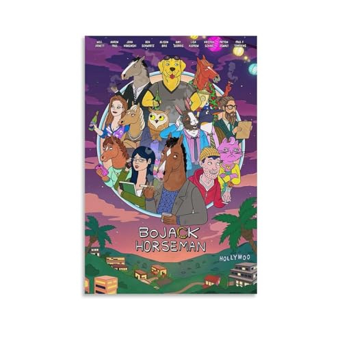 WZGWZYCD BoJack Horseman Classic Anime Series - Póster decorativo para pared, pintura para dormitorio, 60 x 90 cm, estilo sin marco