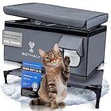 BOTHALY Katzenhaus Outdoor Winterfest [XXL] 2in1 Faltbar Katzenhöhle für Garten, Reisen, als Hundehütte Outdoor, Hundehöhle, Indoor, Isoliert, Wetterfest
