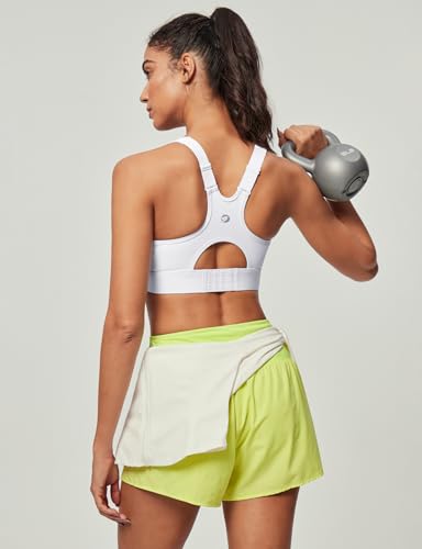 Image of IUGA High Impact Sports Bras for Women High Support Racerback Sports Bra with Sewn-in Pads Adjustable Straps