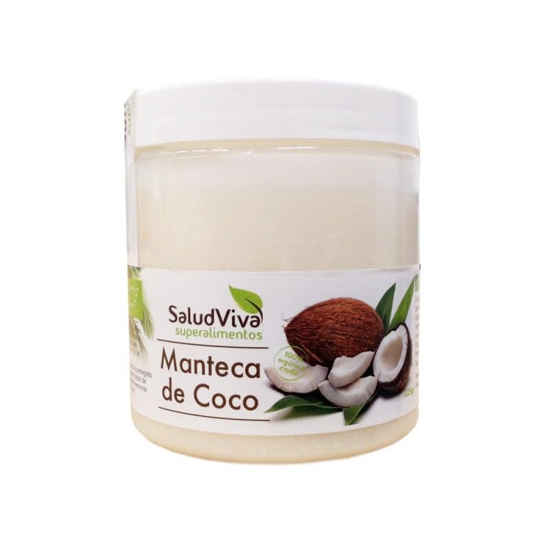Manteca de Coco Bio 225g | Salud Viva | 100% Ecológica y Natural | Vegana | Ideal para Cocina, Repostería y Cosmética | Sin Aditivos