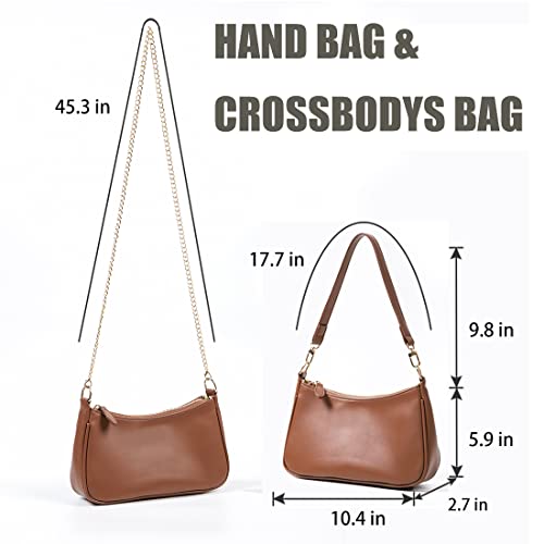 Image of VODIU Clutch Tote Handbags with 2 Removable Straps and Zipper Closure Crossbody Bags Shoulder Purse Handbag for Women