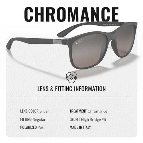 Ray-Ban RB4330CH CHROMANCE Square Shaped Sunglasses for Men & Women with Official RAYBAN Eyewear Kit4