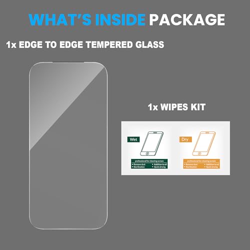 Image of ArmourPro Military-Grade Gorilla Borderless Tempered Glass for iPhone 17 Pro (6.3 Inches) with Installation Kit | Anti Dust Mesh Filter, 9H Hardness Shatterproof, Full Screen Coverage