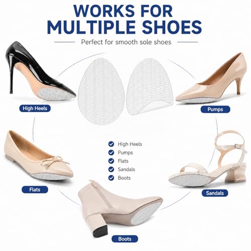 Image of Shoe Sole Bottom Protector, 3.5'' by 2.5'', Clear | Self-Adhesive Grips, Non-Slip Pads, Sole Guard, Anti-Slip Grips