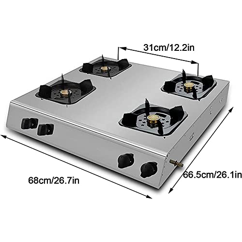 CAJOLI Brûleurs commerciales de Haute Puissance, 3/4/6/8 Burners, poêles au gaz Naturel, poêles de Banc en Acier Inoxydable, Cuisines commerciales, hôtels, Restaurants, etc.,4 – Image 3