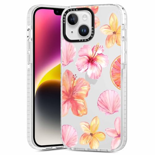 Coque iPhone 14 Plus fleurs lot de 2 cadeau pour fille