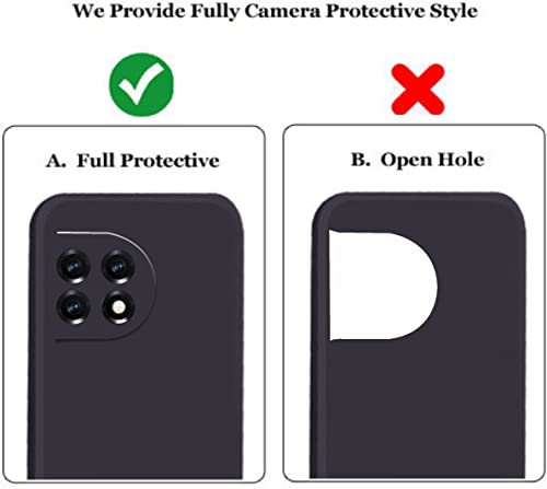 Image of A rtistque Liquid Silicone Back Cover Case for Oneplus 11R 5G Matte Shockproof TPU Soft Flexible with Camera Protection - Black