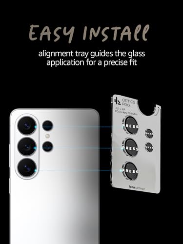 Image of Lensarmor Compatible with Galaxy S26 Ultra White Camera Lens Protector (2 Pack) - Premium 9H Tempered Glass, Military-Grade Protection, Ultra-Clear Transparency & Case-Friendly Design