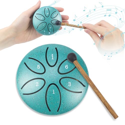 Zungentrommel Steel Tongue Drum 6 Töne Handpan Instrument...