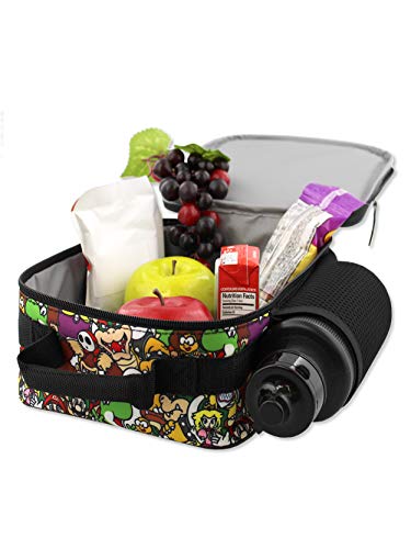 Super Mario Bros Boy's Girl's Soft Insulated School Lunch Box (Multicolor, One Size)
