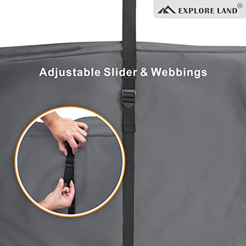 Explore Land Heavy Duty Chair Storage Bag For Folding Longue Chair, Zero Gravity Chair, Light Weight Transport Chair, Folding Rollator Walker (Gray) #TOP4