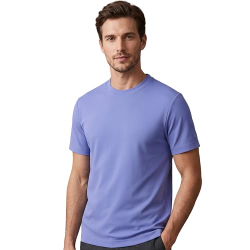 Image of NOBERO 100% Cotton T Shirts for Men Stylish | Regular Fit | Solid T Shirts for Men 180 GSM Combed Cotton | Round Neck Half Sleeve