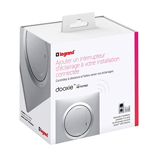 Interruptor conectado Legrand Dooxie con Netatmo 300W color aluminio con cable 6