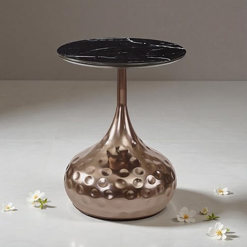 Image of The Attic Luxe Hammered Copper End Table Antique Finish,Copper