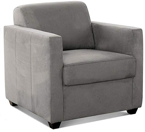 Cavadore Sessel Camerus mit Federkern / Polstersessel im trendigem Design / 78 x 80 x 83 / Mikrofaser: anthrazit