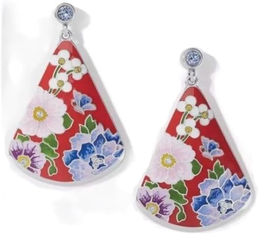 Brighton Blossom Hill Rouge Crystal Post Drop Silver Earrings STYLE JA9267
