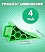 PAHTTO Wheel Chocks 4 Pack, RV Chocks with Handles for RV Trailer Camper Car Truck, Wheel Block Stopper for Tire, Strong RV Wheel Chocks Hexagonal Honeycomb Structure, RV Trailer Accessories, Green