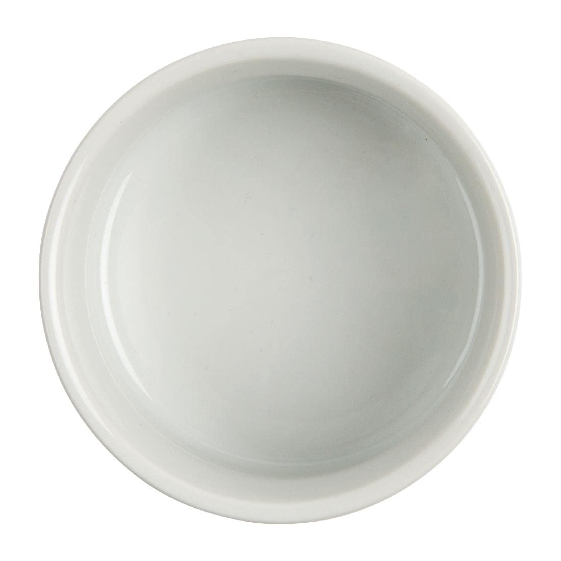 Olympia Whiteware Ramequins Contemporains 90 mm/3,5 pouces - 170 ml/6 oz (Lot de 12), Blanc, Porcelaine - Compatible Four, Micro-ondes, Lave-vaisselle et Congélateur, U176
