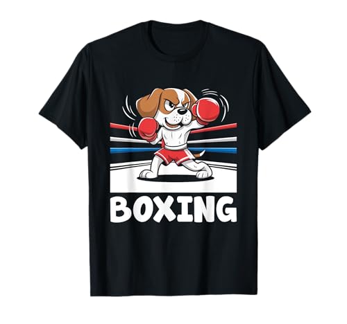 Beagle che gioca il cane da boxe pugile sportivo atleta gioco per bambini Maglietta