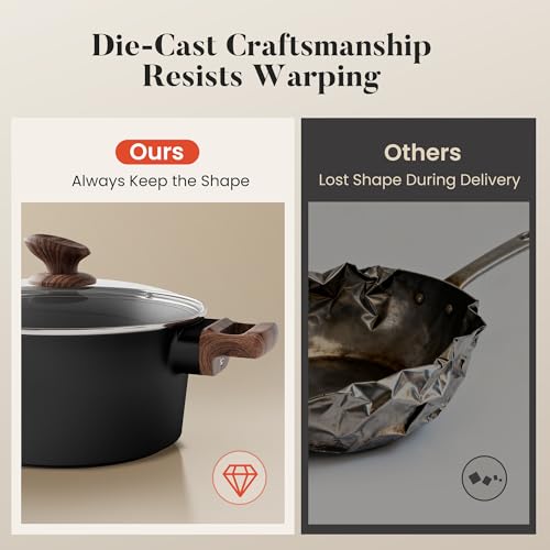 Image of Kitchen Academy 10Pcs Ceramic Pots and Pans Set Non Stick | Non Toxic, Induction Cookware, PFOA & PFAS Free