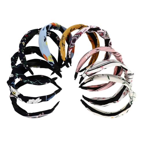 PATKAW 10 Piezas Diadema Floral De Tela Diademas Para Lavarse La Cara Diadema Sencilla y Cómoda Diademas De Tela Niña Diademas Decorativas De Tela Decoración De Corte De Pelo De Niña Spa