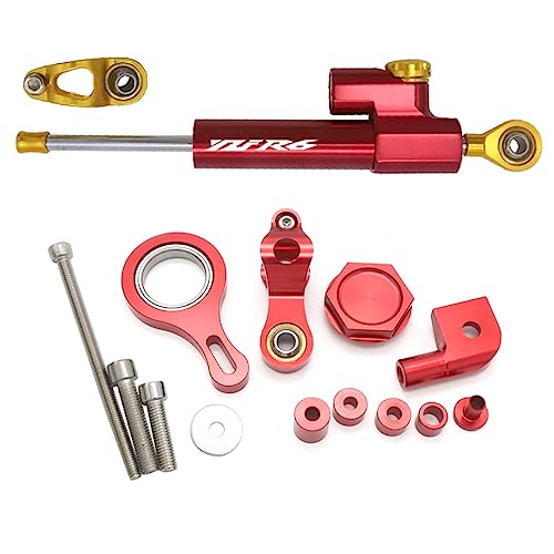 Lenkstabilisator Dämpferlenkung Für Yamaha Für YZF R1 2002-2017 R6 2006-2020 Motorrad Lenkung Stabilisator Dämpfer Montage Halterung Kit (Color : E)
