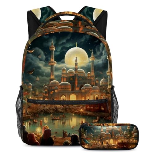 Sac d'école 2 pièces tendance pour adolescents style urbain et voyage du week-end