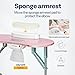 VIVOHOME Portable Manicure Nail Table on Wheels with Built-in Dust Collector, Updated USB-Plug LED Table Lamp, Carry Bag for Home Spa Beauty Salon Workstation, Pink