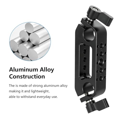 Adaptateur de perceuse 15 mm en aluminium pour support d'épaule et rig reflex DSLR