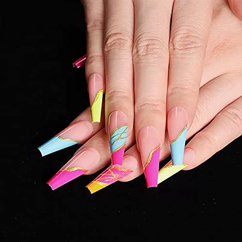 Coslifestore 500PCS Ballerina Nail Tips for Gel & Acrylic (NATURAL) 3