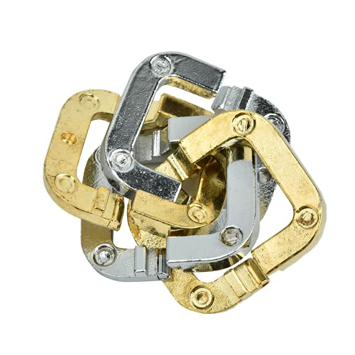 Puzzle Lock Pädagogisches Spielzeug Metalldraht Puzzle Set Rätsel IQ Test Entflechtung Entsperren Interlock-Spiel Zaubertrick Spielzeug Vierblättriges Kleesperre für Parteibevorzugung Kinder Erwachsen Cover