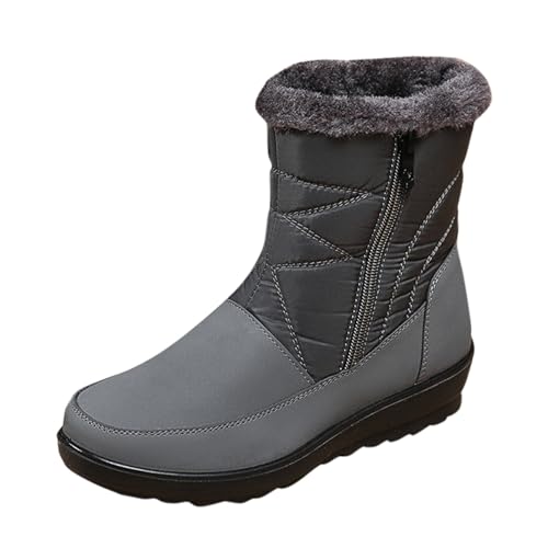 Bottes de neige femme en coton après-ski chauds et bottines courtes d'hiver