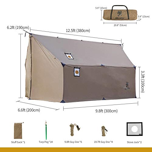 Carpa Hot Tent para Hamaca OneTigris con Estufa y Base Impermeable miniatura 4