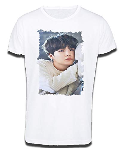 MERCHANDMANIA Camiseta Tacto ALGODÓN A3 BTS Suga Map of The Soul Cotton Touch Tshirt