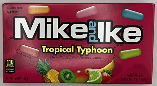Mike And Ike Candy Variety 7 Pack- Includes 5 Theater Boxes And 2 Mini Boxes- Mike And Ike Sour Mega Mix, Original, Tropical Typhoon, Berry Blast, And Mega Mix. Mini Boxes Include Sour Watermelon And Cherry. #TOP2