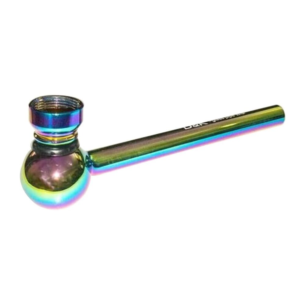 BML Clear Glass Smoking Pipe 4" Sleek and Transparent Glass Pipe Smoke Tobacco Smoke Hand Pipes Perfect for Tobacco Smoking (Rainbow Glass Smoking Pipe)